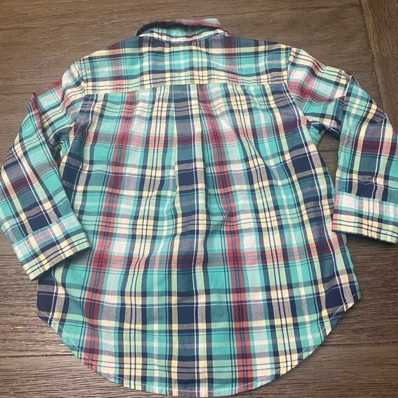 Chaps toddler 2/2t boys button up plaid shirt long sleeves - Picture 2 of 4